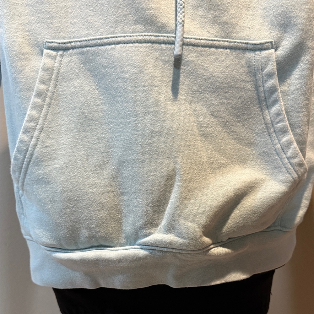 Men’s Large Overtime Sky Blue Hoodie with Sleeve Detail - Picture 4 of 10
